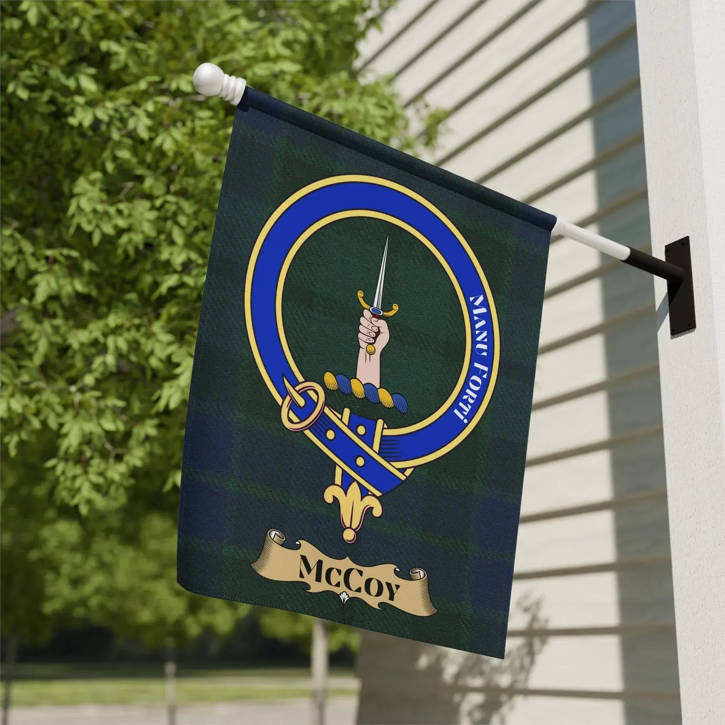 McCoy Family Crest Tartan Pattern Garden Flag product