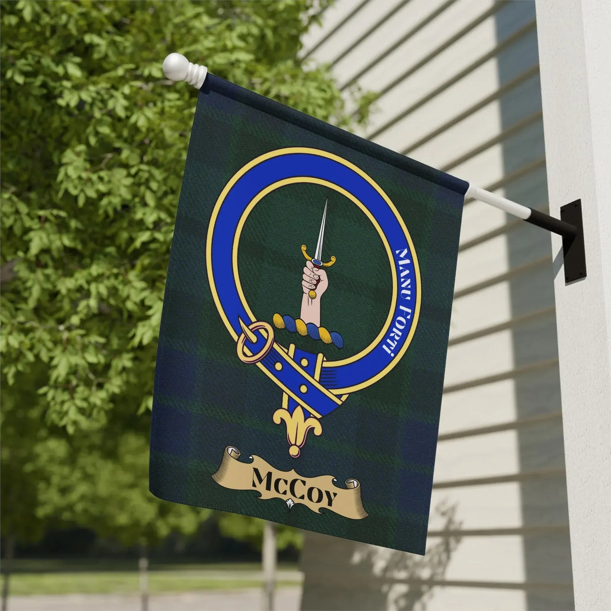 McCoy Family Crest Tartan Pattern Garden Flag product