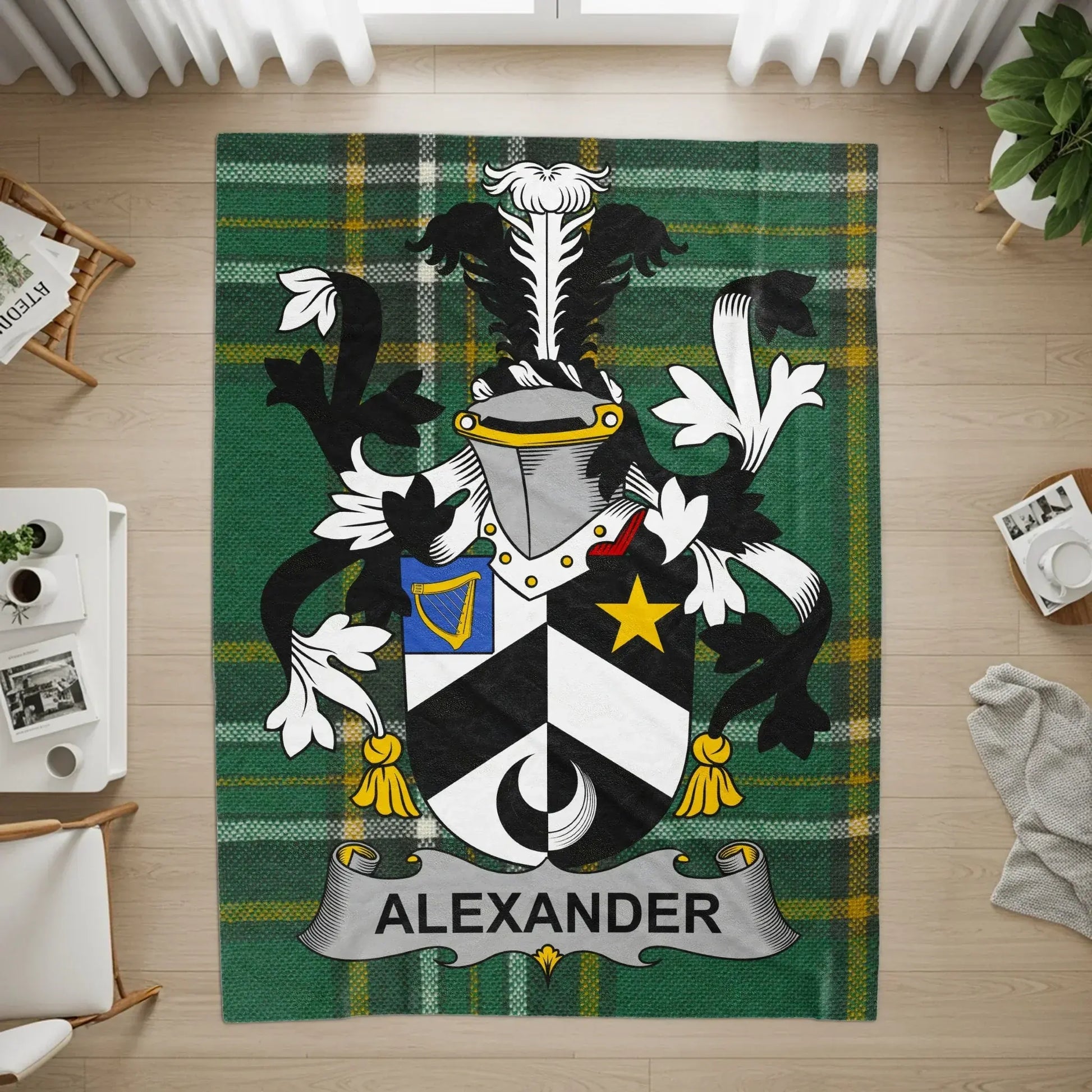 Personalized Family Crest Design Area Rug product