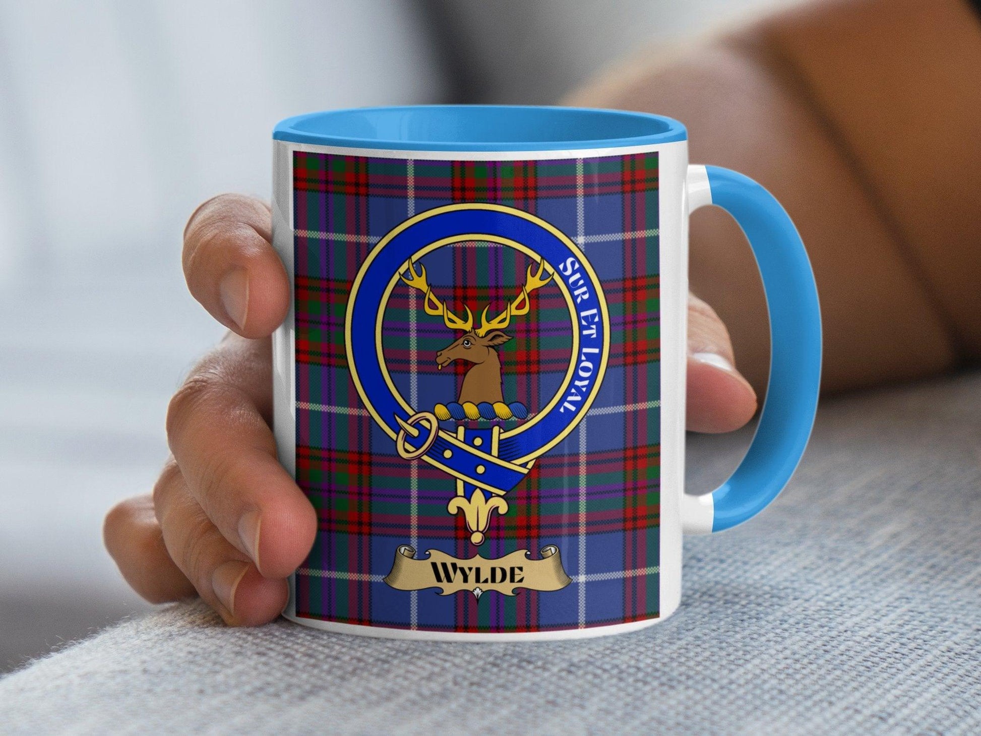 Wylde Clan Crest Mug Scottish Tartan Plaid Design Mug - Living Stone Gifts