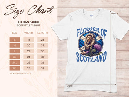 Flower of Scotland Lion and Thistle Graphic T-Shirt