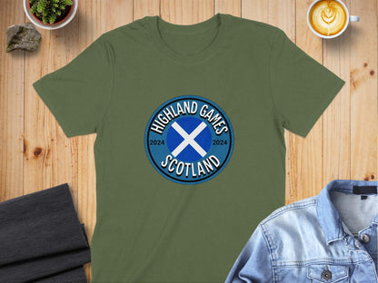 Highland Games Scotland 2024 Logo Design T-Shirt