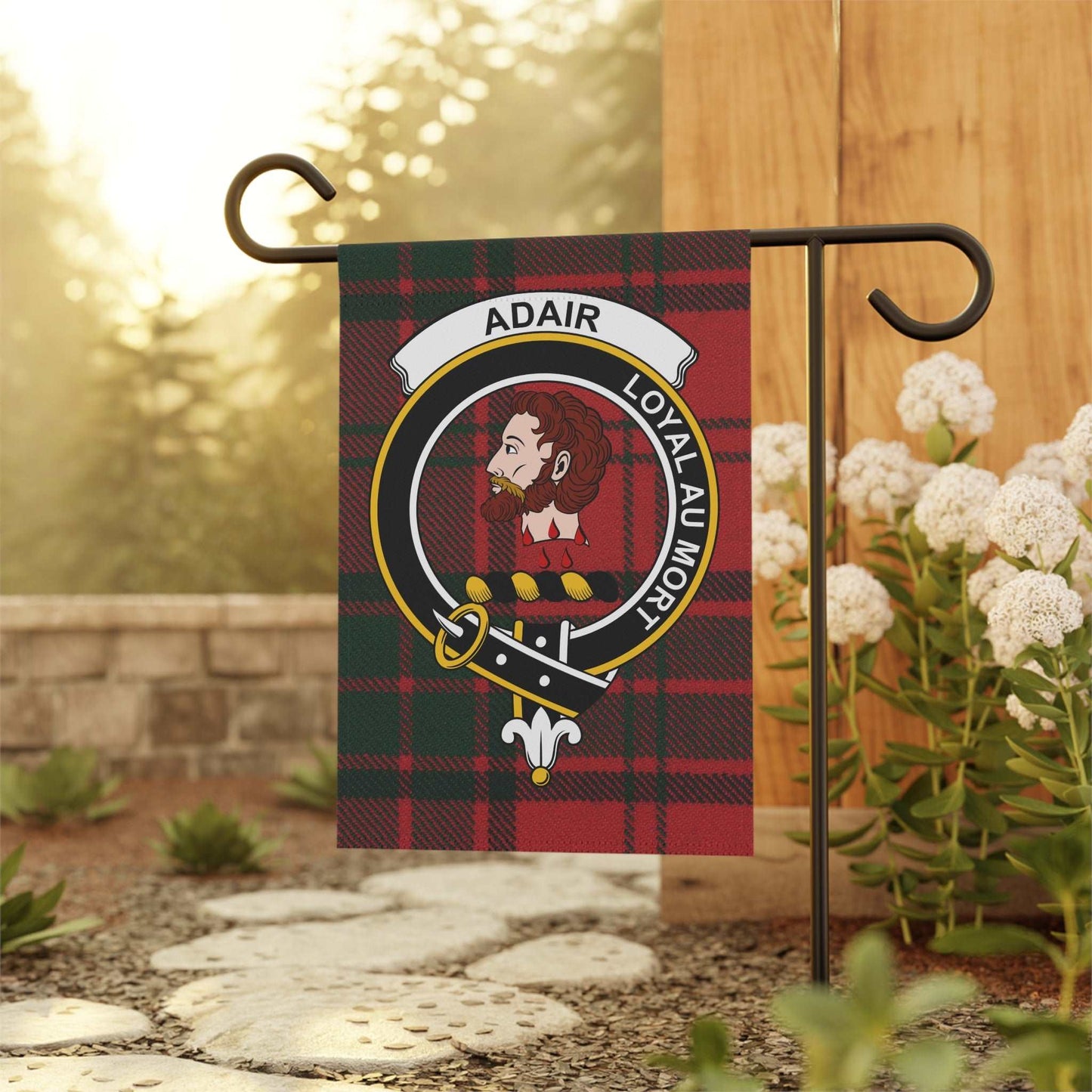 Home Decor 12'' × 18'' Adair Clan Scottish Tartan Garden Flag