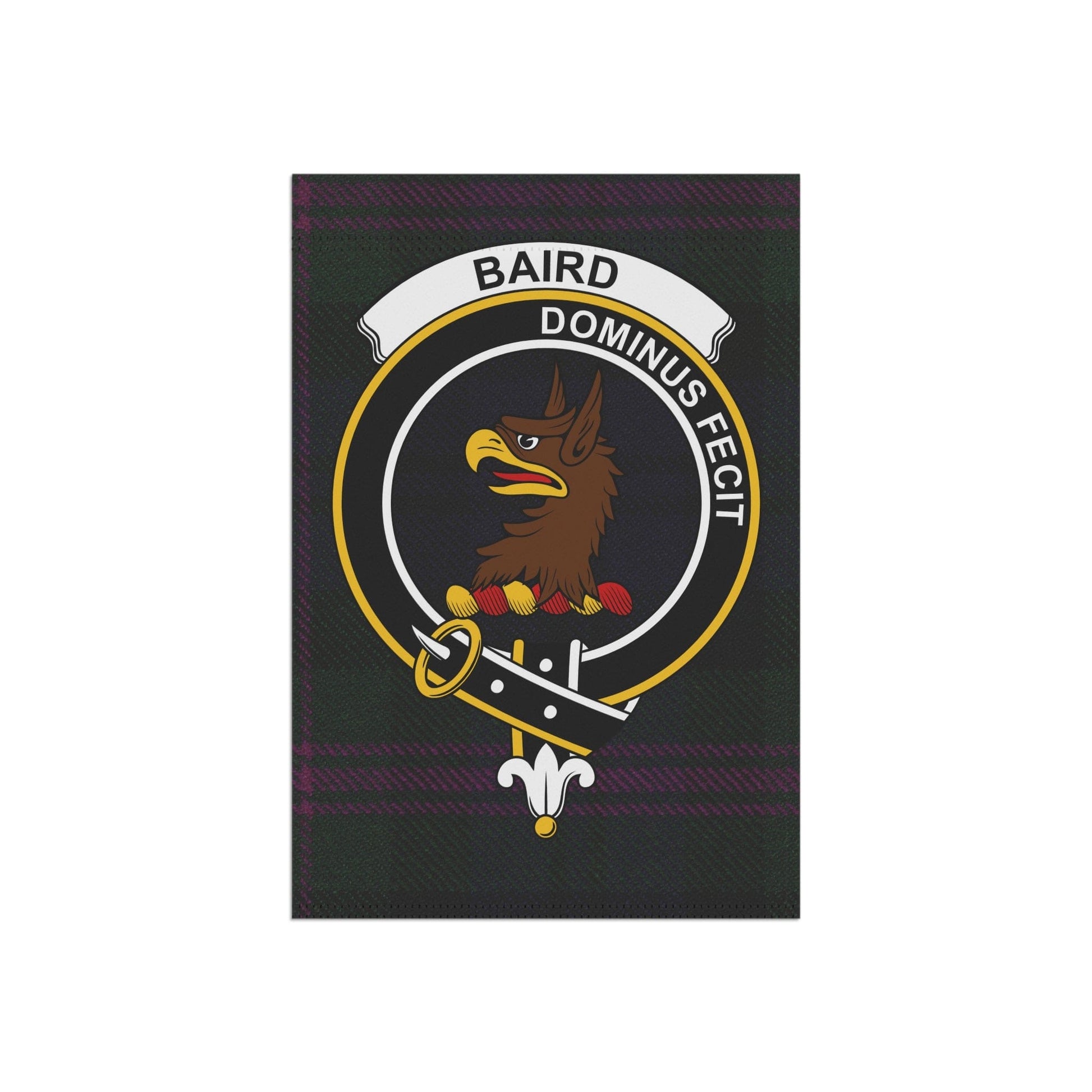 Home Decor 12'' × 18'' Baird Clan Scottish Tartan Crest Garden Flag