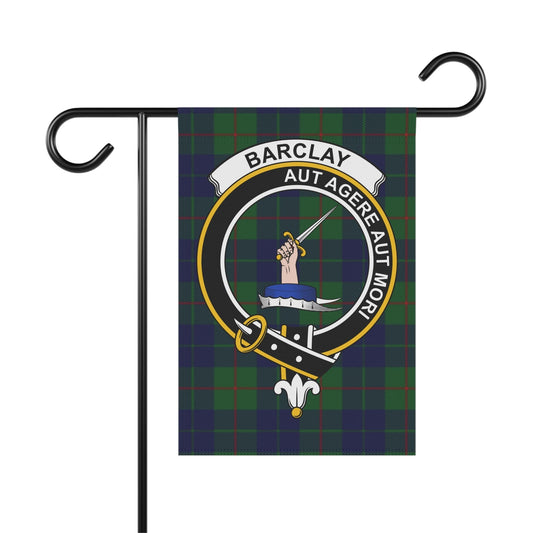 Home Decor 12'' × 18'' Barclay Clan Scottish Tartan Crest Garden Flag