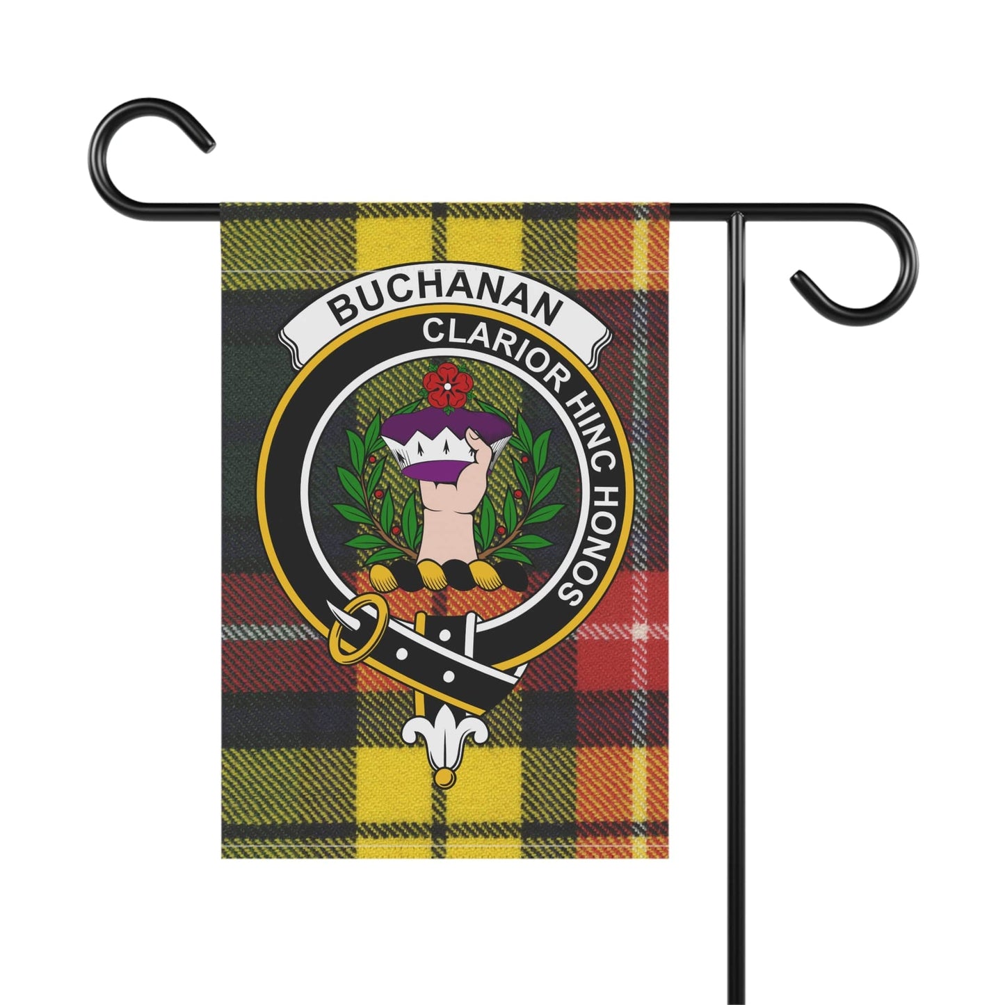 Home Decor 12'' × 18'' Buchanan Clan Scottish Clan Scottish Tartan Crest Garden Flag