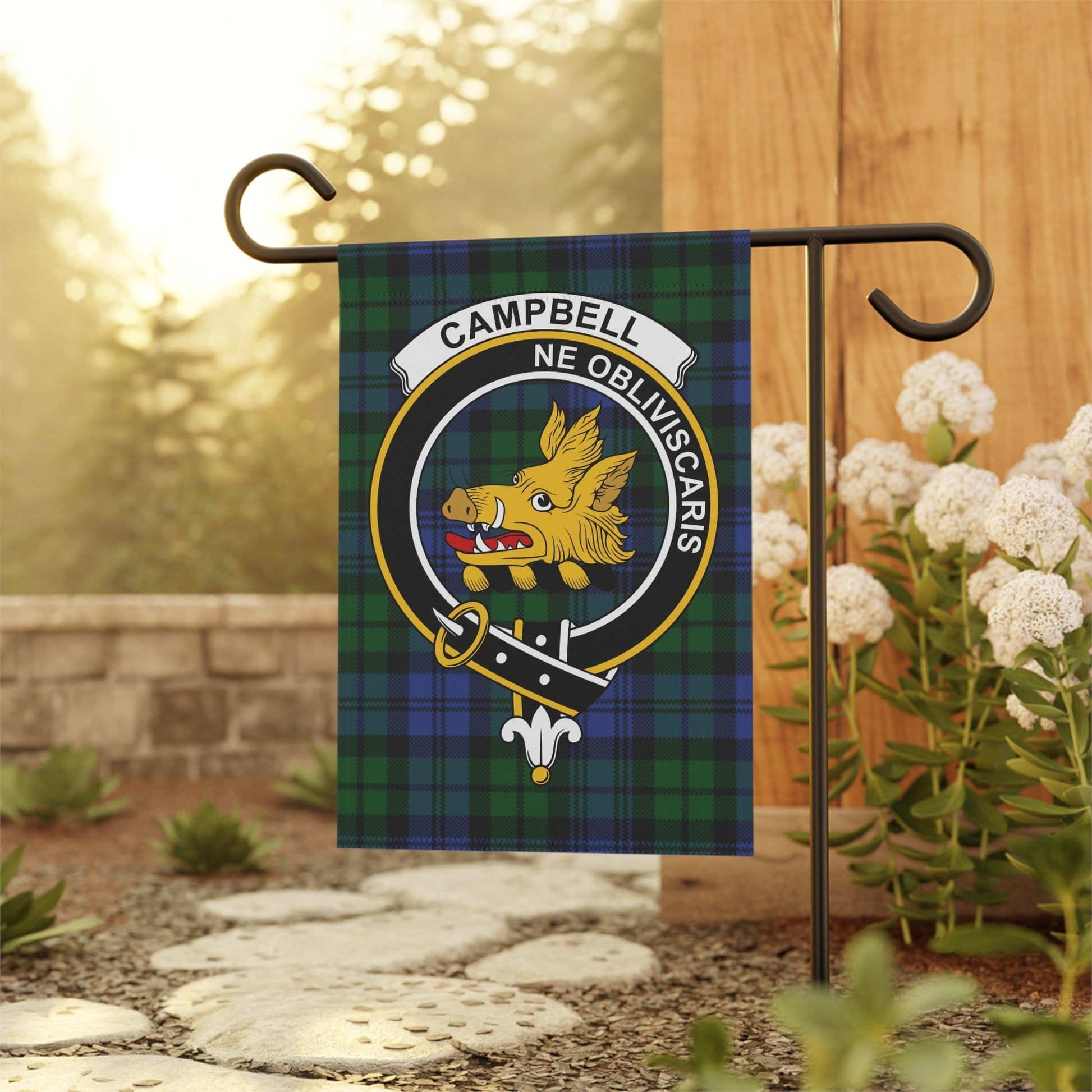 Home Decor 12'' × 18'' Clan Campbell Tartan Crest Garden Flag