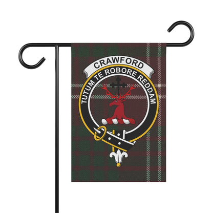 Home Decor 12'' × 18'' Crawford Clan Scottish Clan Scottish Tartan Crest Garden Flag