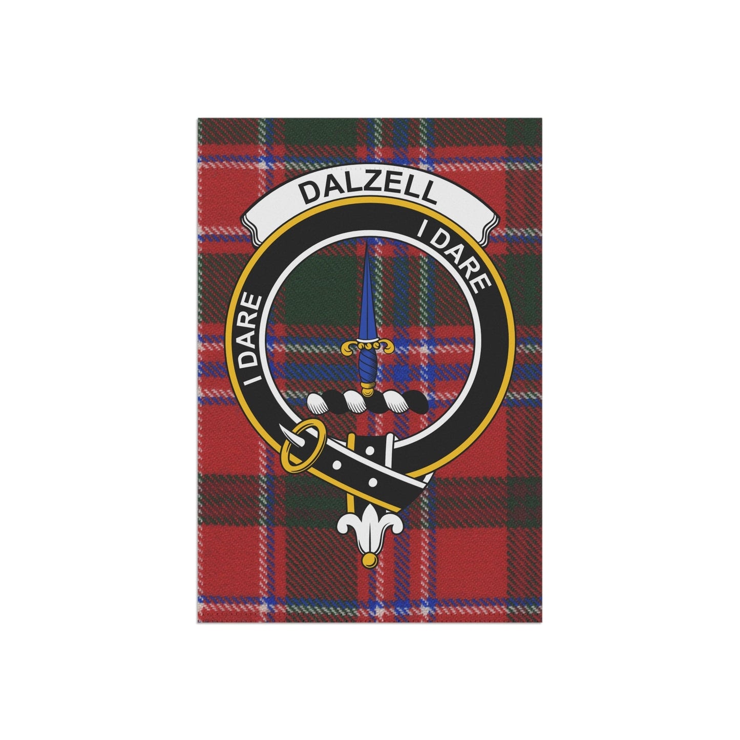 Home Decor 12'' × 18'' Dalzell Clan Scottish Tartan Crest Garden Flag