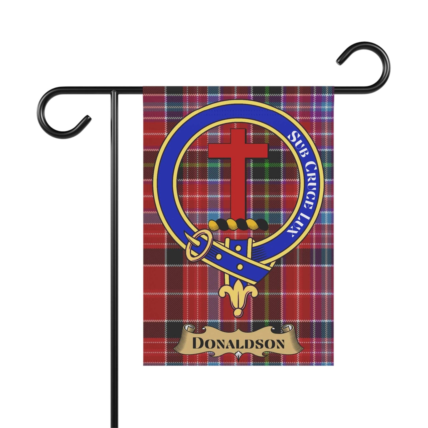 Home Decor 12'' × 18'' Donaldson Clan Scottish Tartan Crest Garden Flag