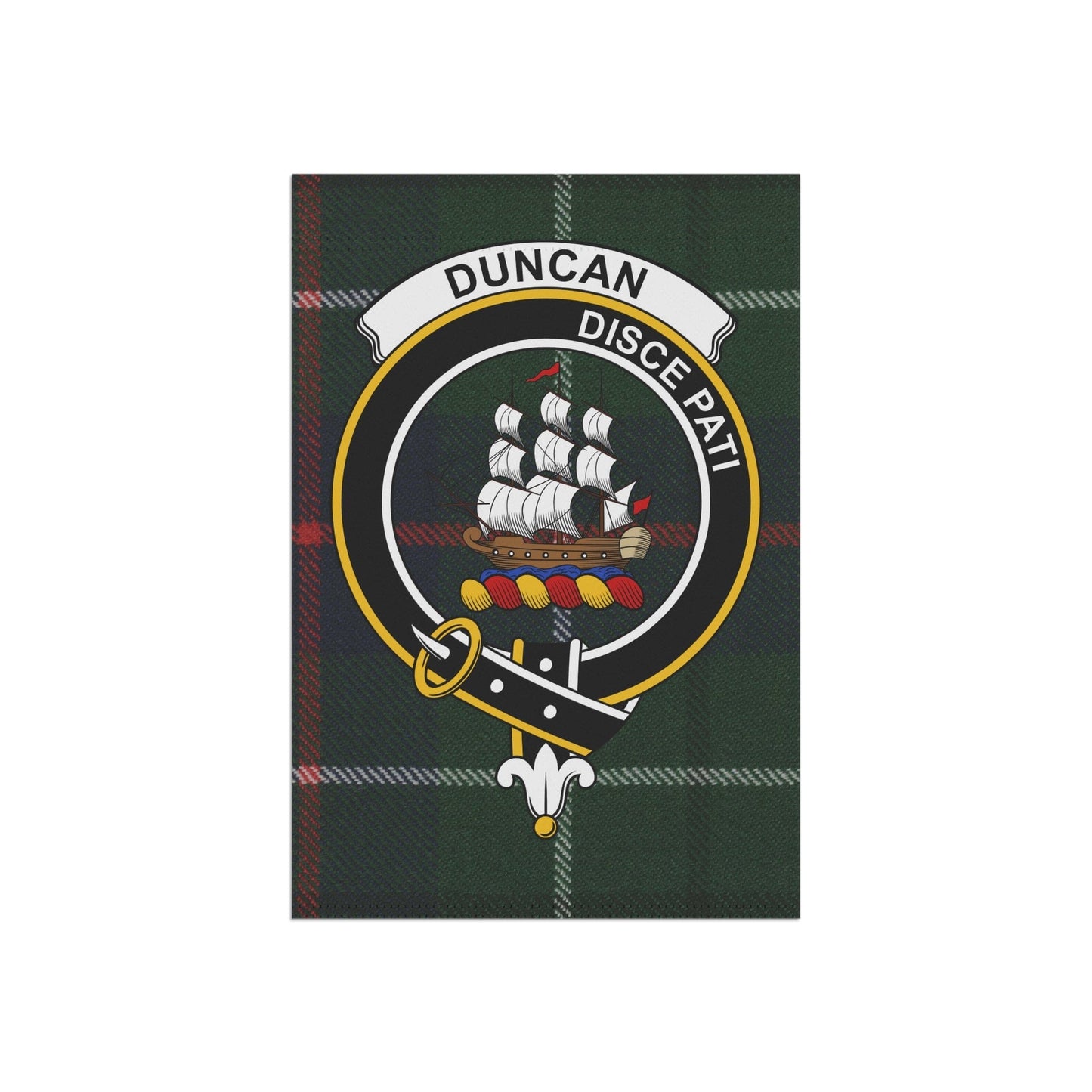 Home Decor 12'' × 18'' Duncan Clan Scottish Tartan Crest Garden Flag