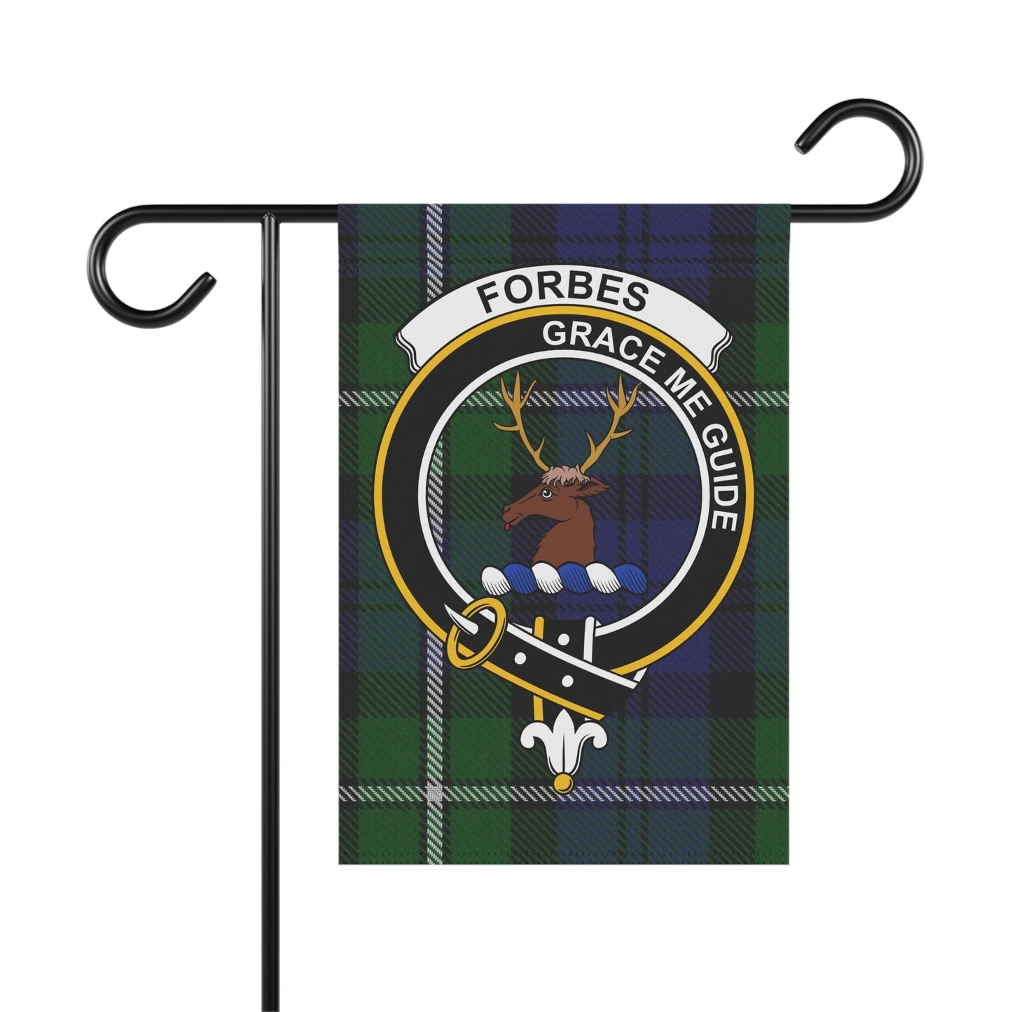 Home Decor 12'' × 18'' Forbes Clan Scottish Tartan Crest Garden Flag