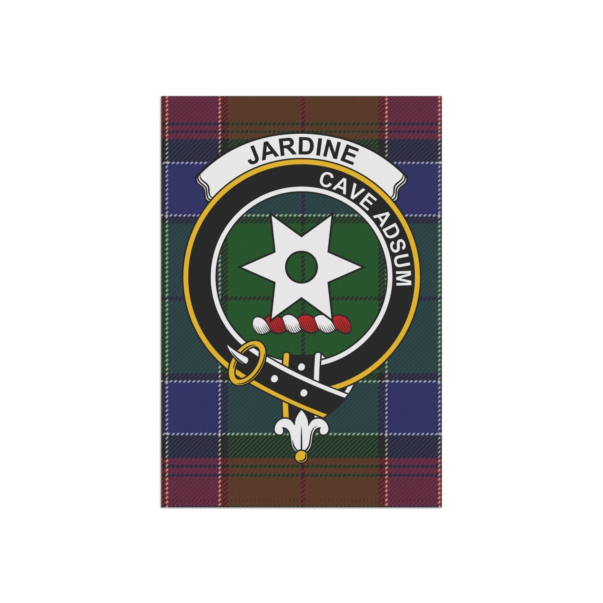 Home Decor 12'' × 18'' Jardine Clan Scottish Tartan Crest Garden Flag