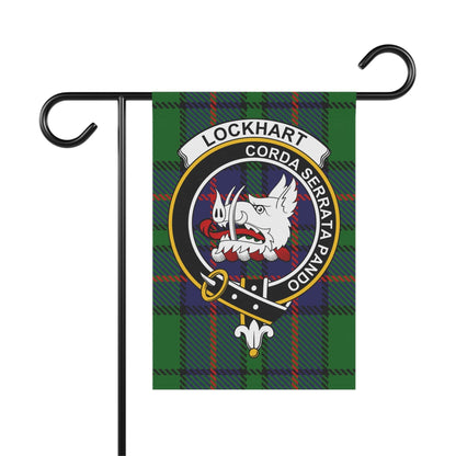 Home Decor 12'' × 18'' Lockhart Clan Scottish Tartan Crest Garden Flag