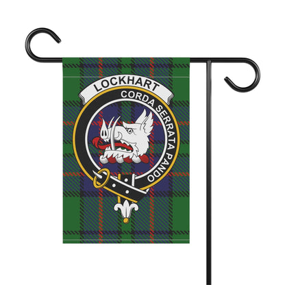 Home Decor 12'' × 18'' Lockhart Clan Scottish Tartan Crest Garden Flag