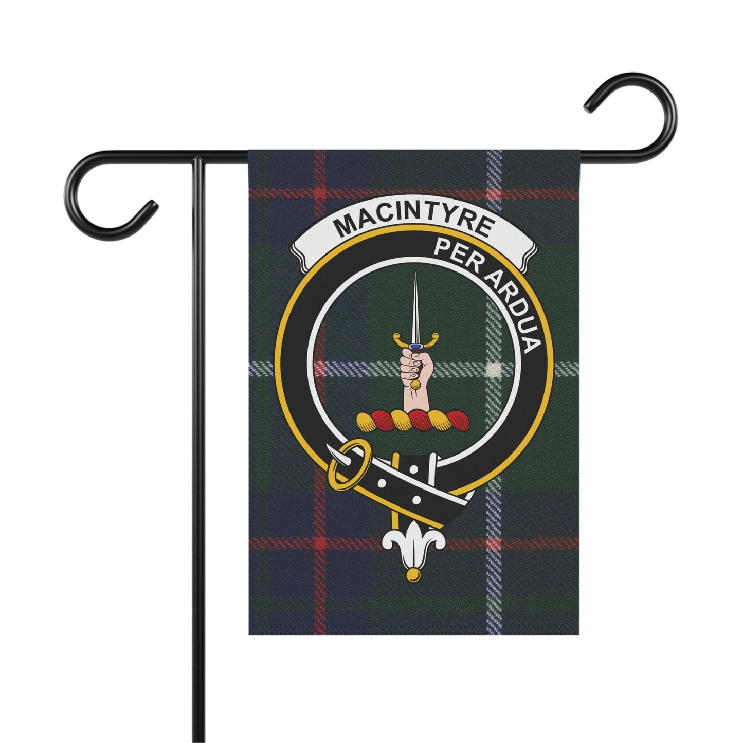 Home Decor 12'' × 18'' MacIntyre Clan Scottish Tartan Crest Garden Flag