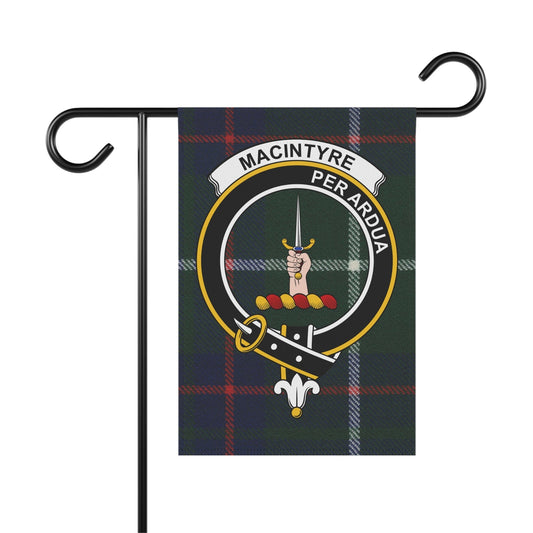 Home Decor 12'' × 18'' MacIntyre Clan Scottish Tartan Crest Garden Flag