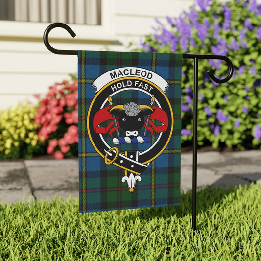 Home Decor 12'' × 18'' MacLeod Of Lewis Clan Scottish Tartan Crest Garden Flag