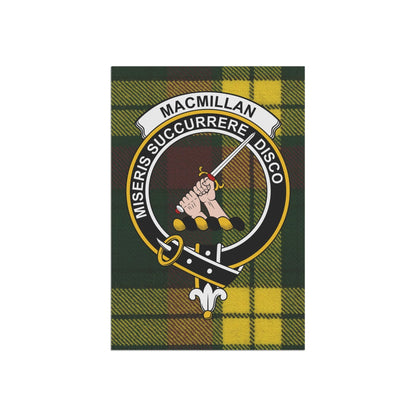 Home Decor 12'' × 18'' MacMillan Clan Scottish Tartan Crest Garden Flag