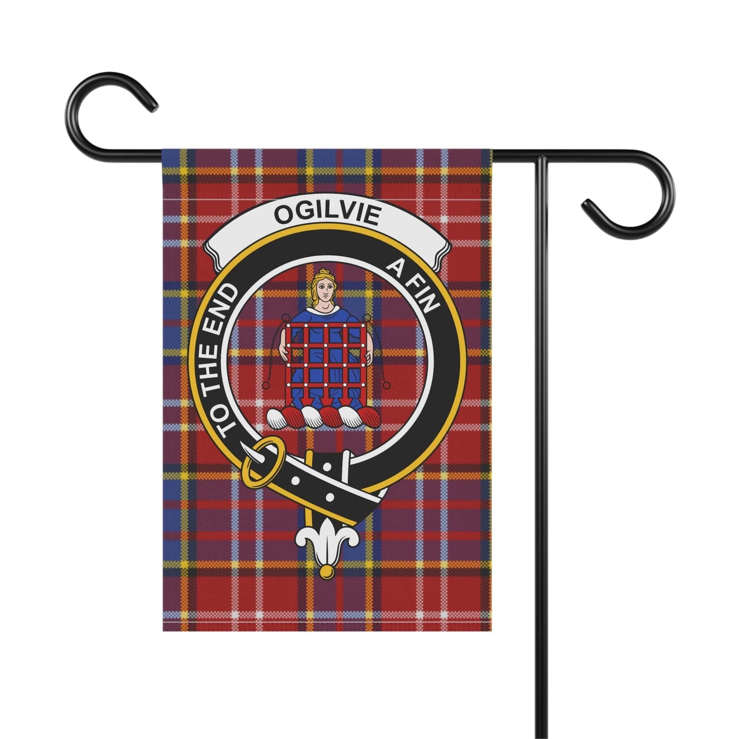 Home Decor 12'' × 18'' Ogilvie Clan Scottish Tartan Crest Garden Flag