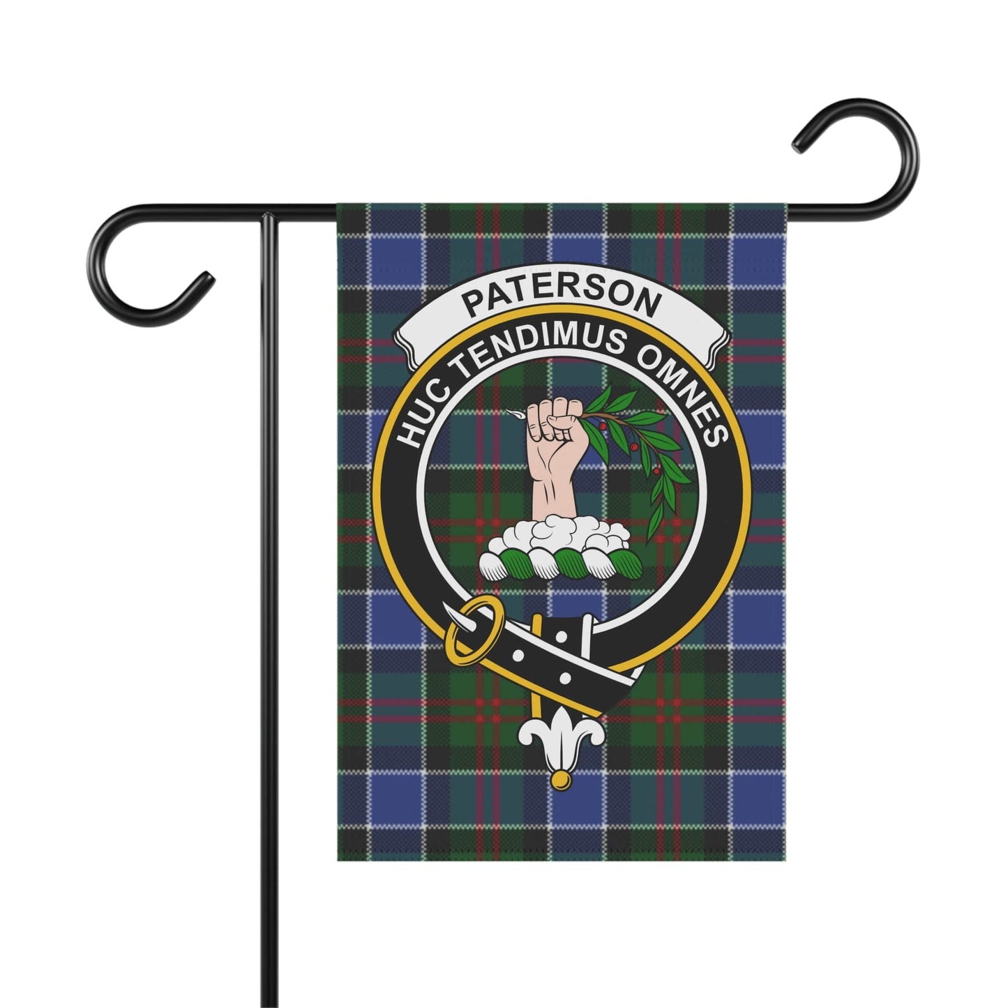 Home Decor 12'' × 18'' Paterson Clan Scottish Tartan Crest Garden Flag