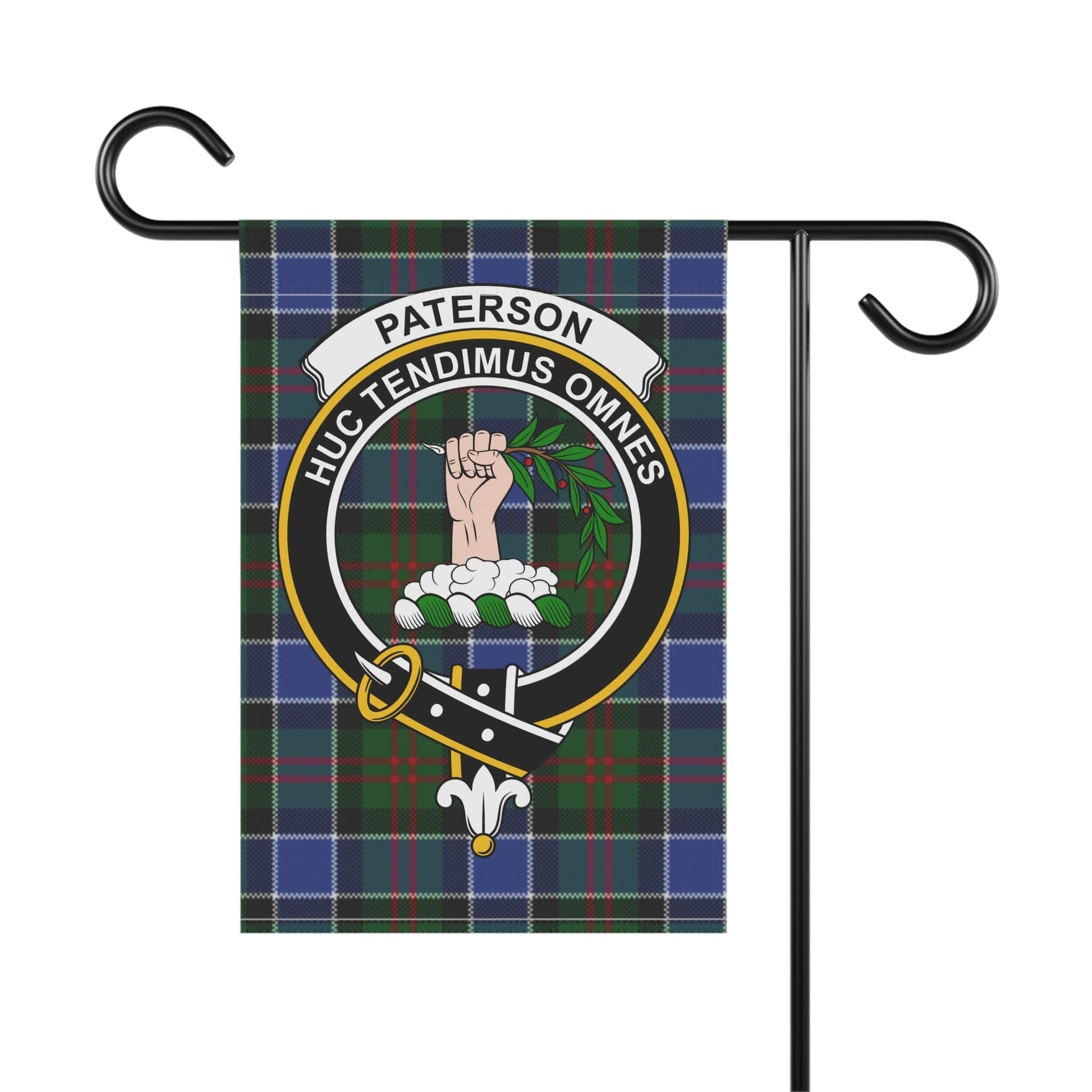 Home Decor 12'' × 18'' Paterson Clan Scottish Tartan Crest Garden Flag