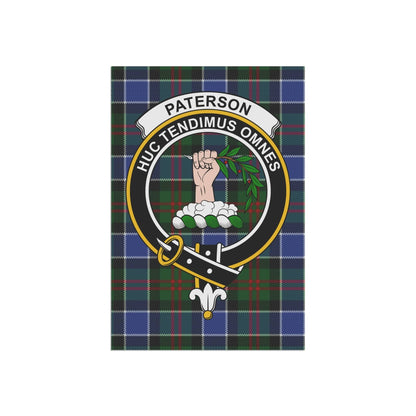 Home Decor 12'' × 18'' Paterson Clan Scottish Tartan Crest Garden Flag