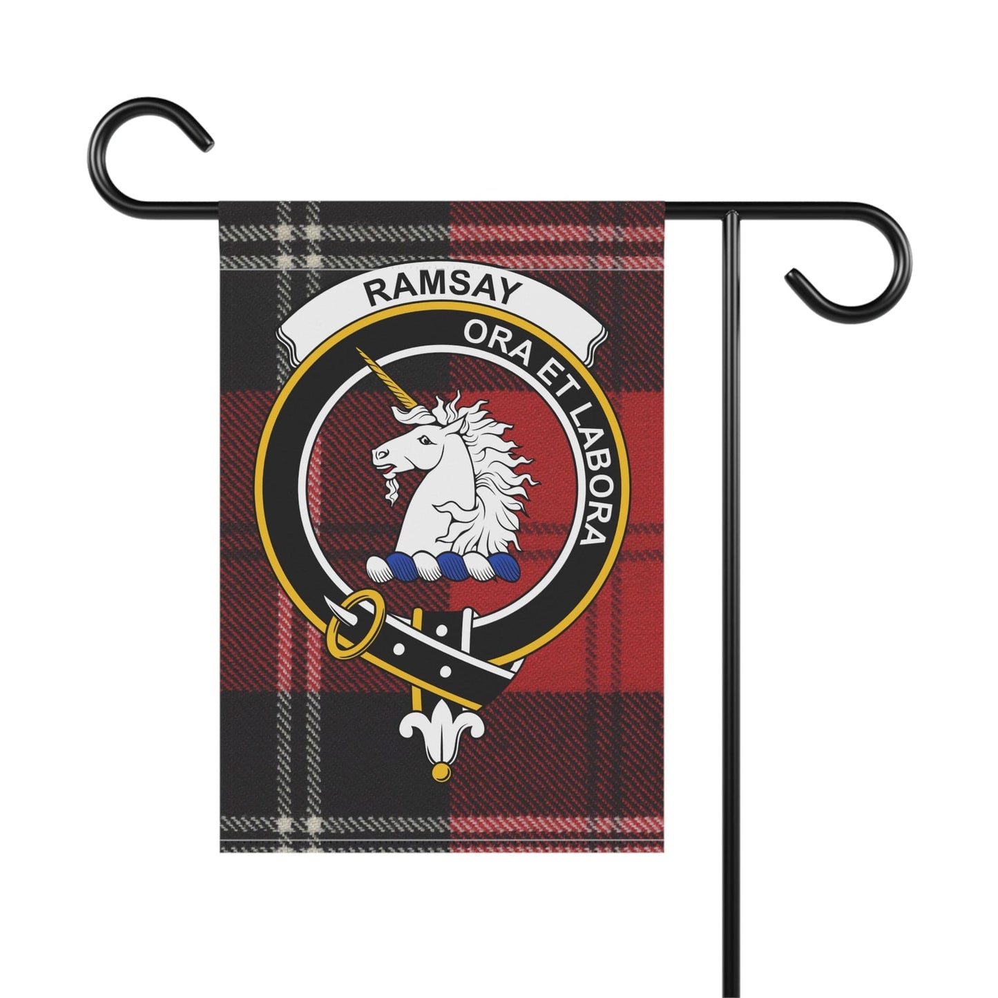 Home Decor 12'' × 18'' Ramsay Clan Scottish Tartan Crest Garden Flag