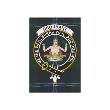 Home Decor 12'' × 18'' Urquhart Clan Scottish Tartan Crest Garden Flag