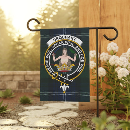 Home Decor 12'' × 18'' Urquhart Clan Scottish Tartan Crest Garden Flag