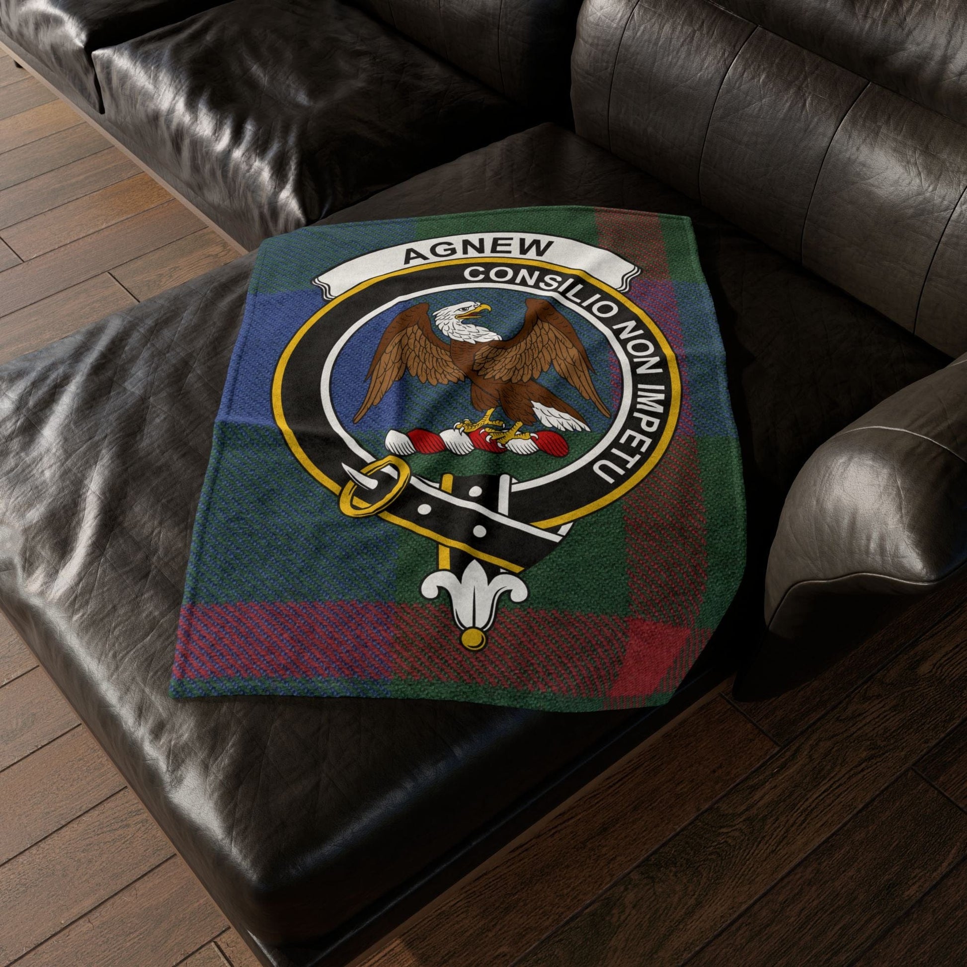 Home Decor 30'' × 40'' Agnew Clan Crest Tartan Scottish Throw Blanket