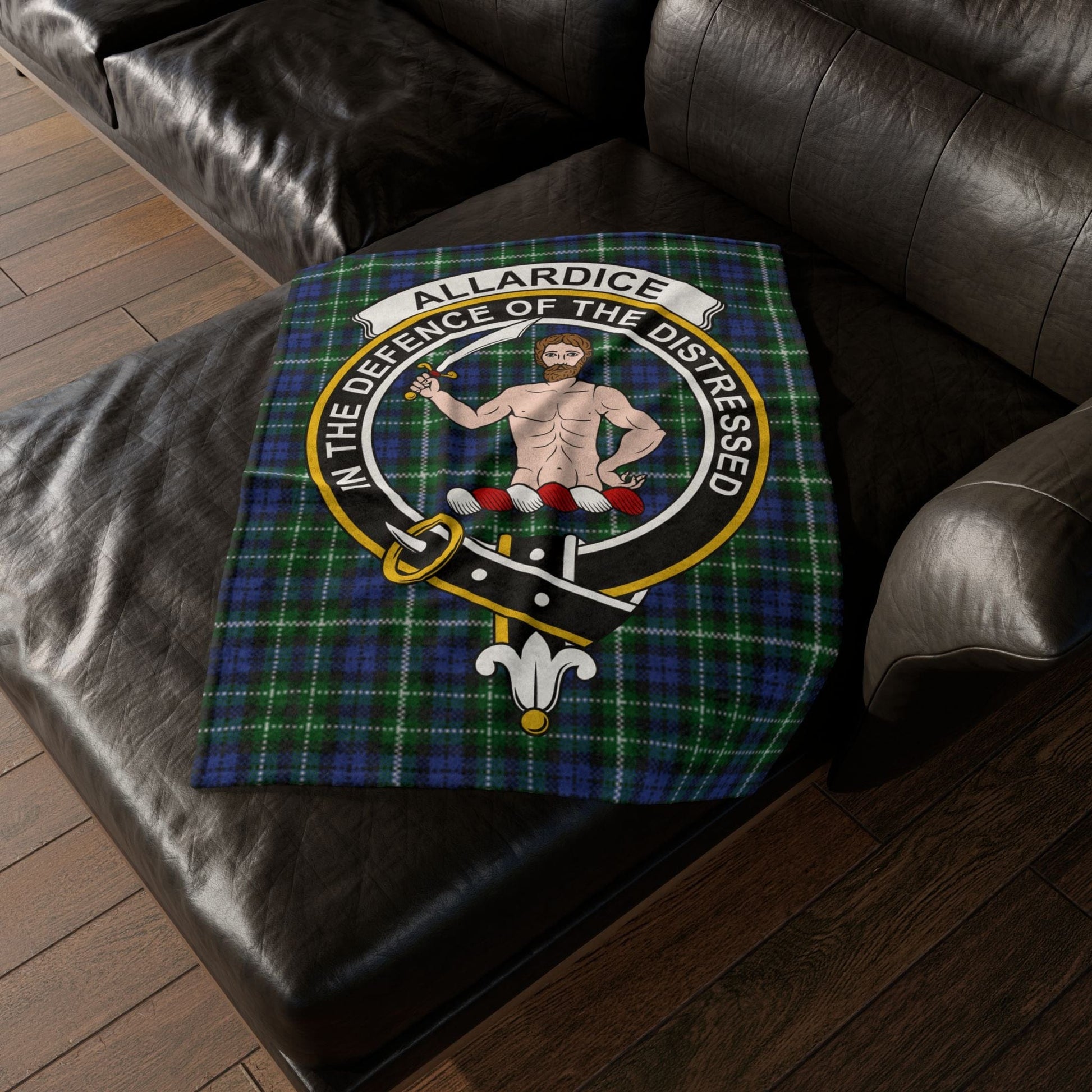 Home Decor 30'' × 40'' Allardice Clan Crest Tartan Scottish Throw Blanket