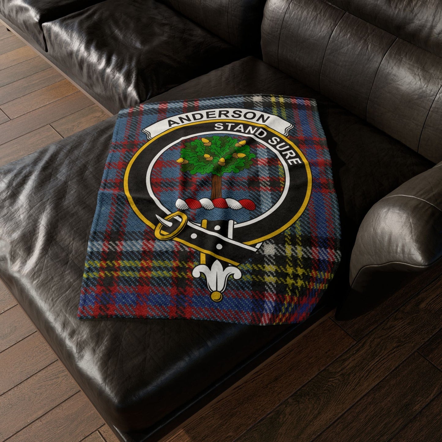 Home Decor 30'' × 40'' Anderson Clan Crest Tartan Scottish Throw Blanket