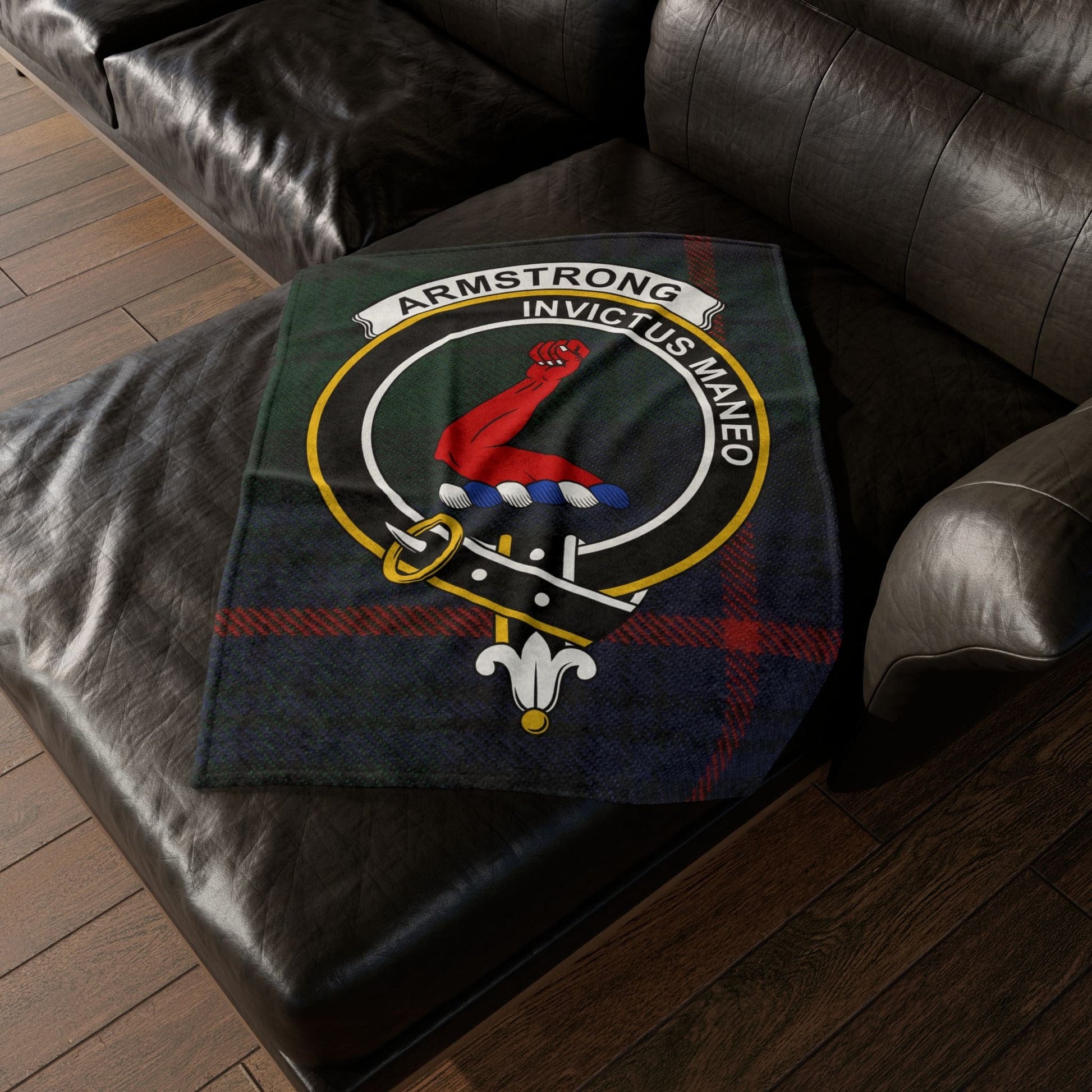 Home Decor 30'' × 40'' Armstrong Clan Crest Tartan Scottish Throw Blanket