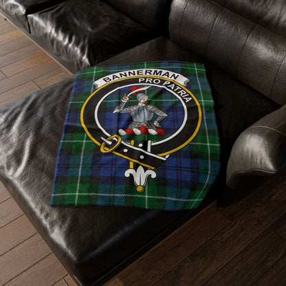 Home Decor 30'' × 40'' Bannerman Clan Crest Tartan Scottish Throw Blanket