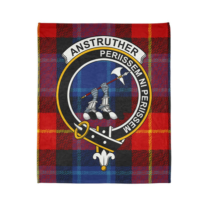 Home Decor 50" × 60" Anstruther Clan Crest Tartan Scottish Throw Blanket