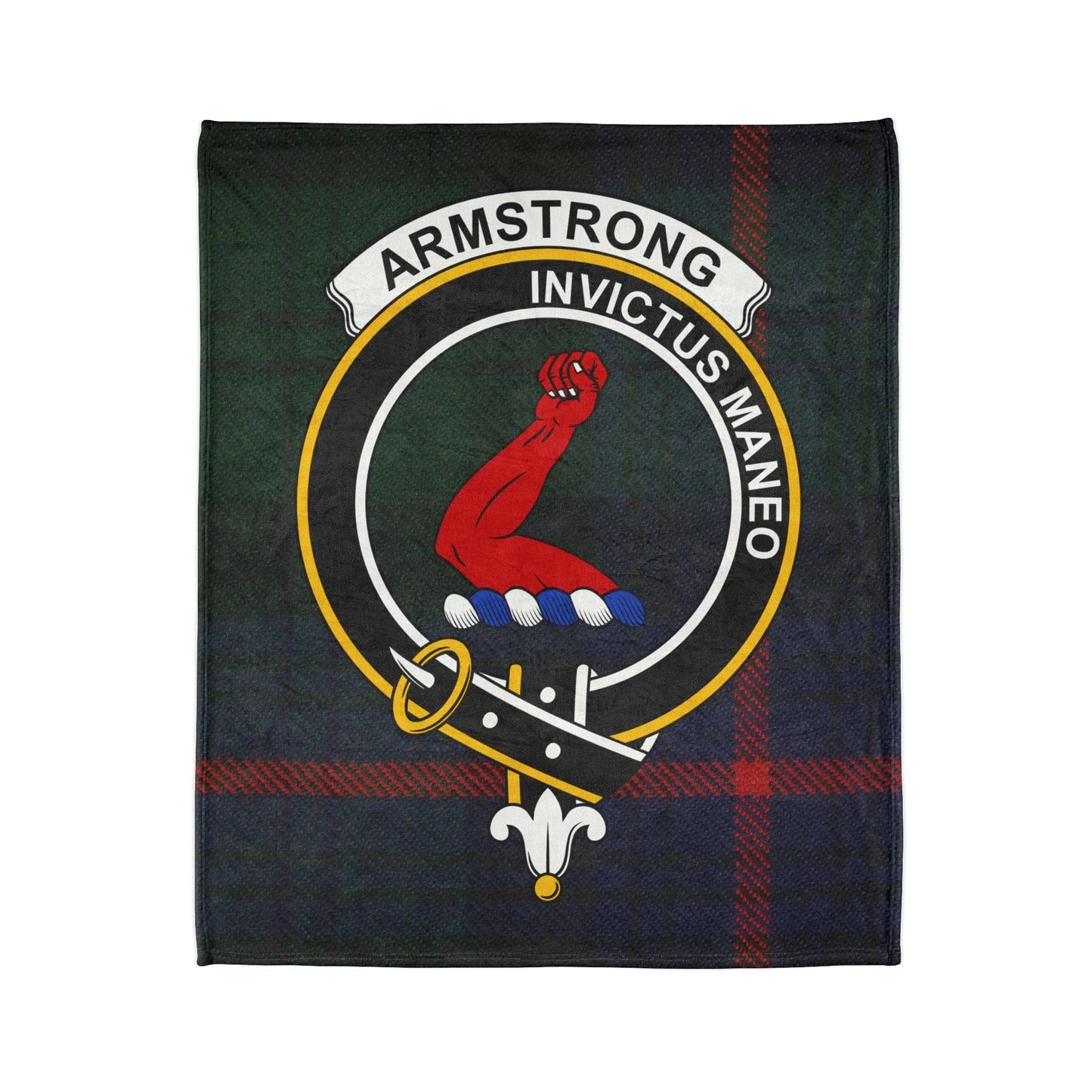 Home Decor 50" × 60" Armstrong Clan Crest Tartan Scottish Throw Blanket