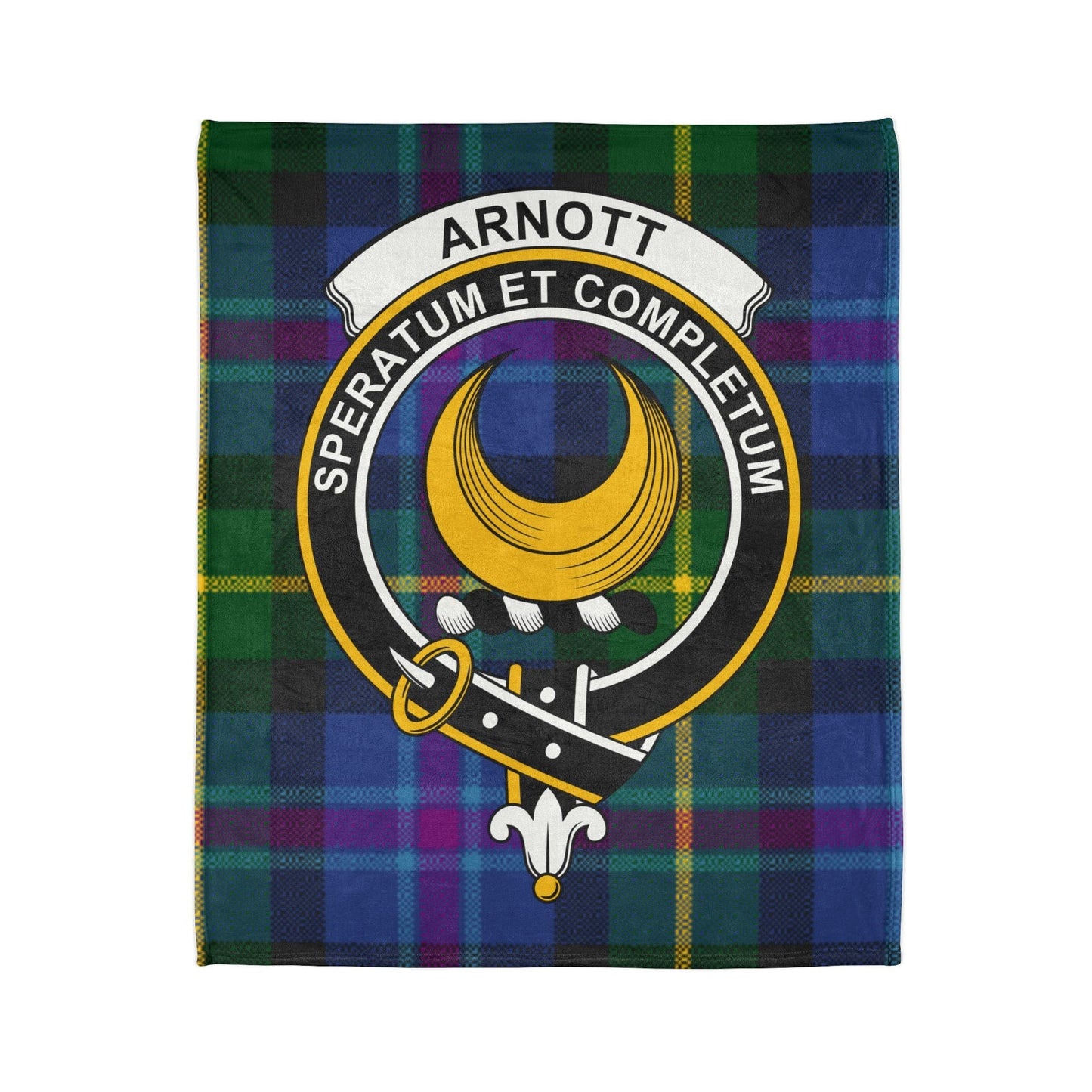 Home Decor 50" × 60" Arnott Clan Crest Tartan Scottish Throw Blanket