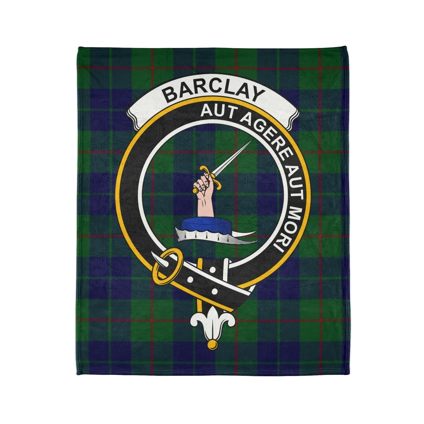 Home Decor 50" × 60" Barclay Clan Crest Tartan Scottish Throw Blanket