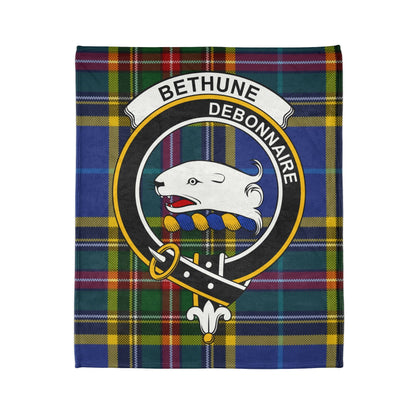 Home Decor 50" × 60" Bethune Clan Crest Tartan Scottish Throw Blanket