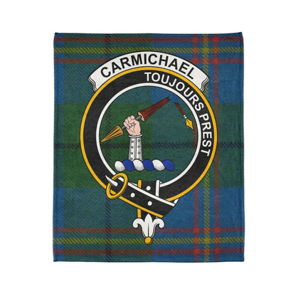 Home Decor 50" × 60" Carmichael Clan Crest Tartan Scottish Throw Blanket