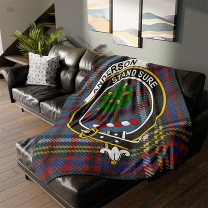 Home Decor 60" × 80" Anderson Clan Crest Tartan Scottish Throw Blanket