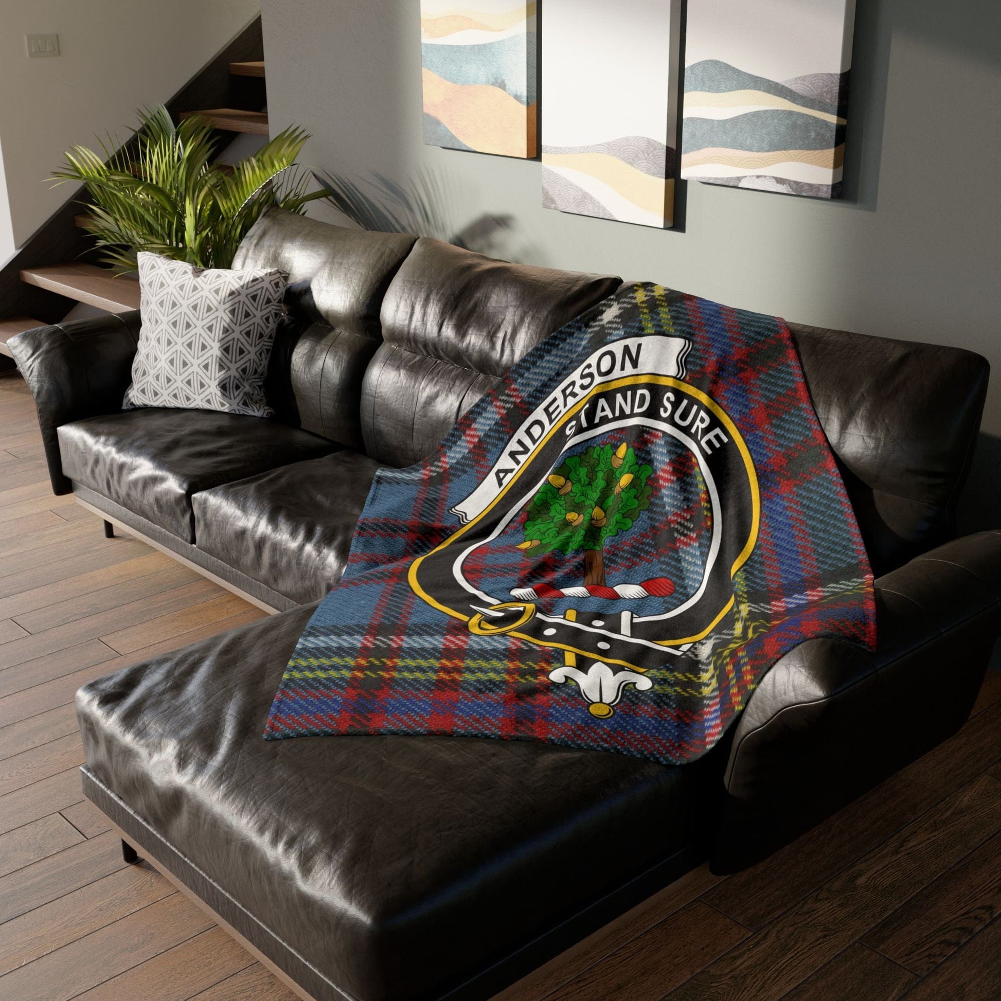 Home Decor Anderson Clan Crest Tartan Scottish Throw Blanket