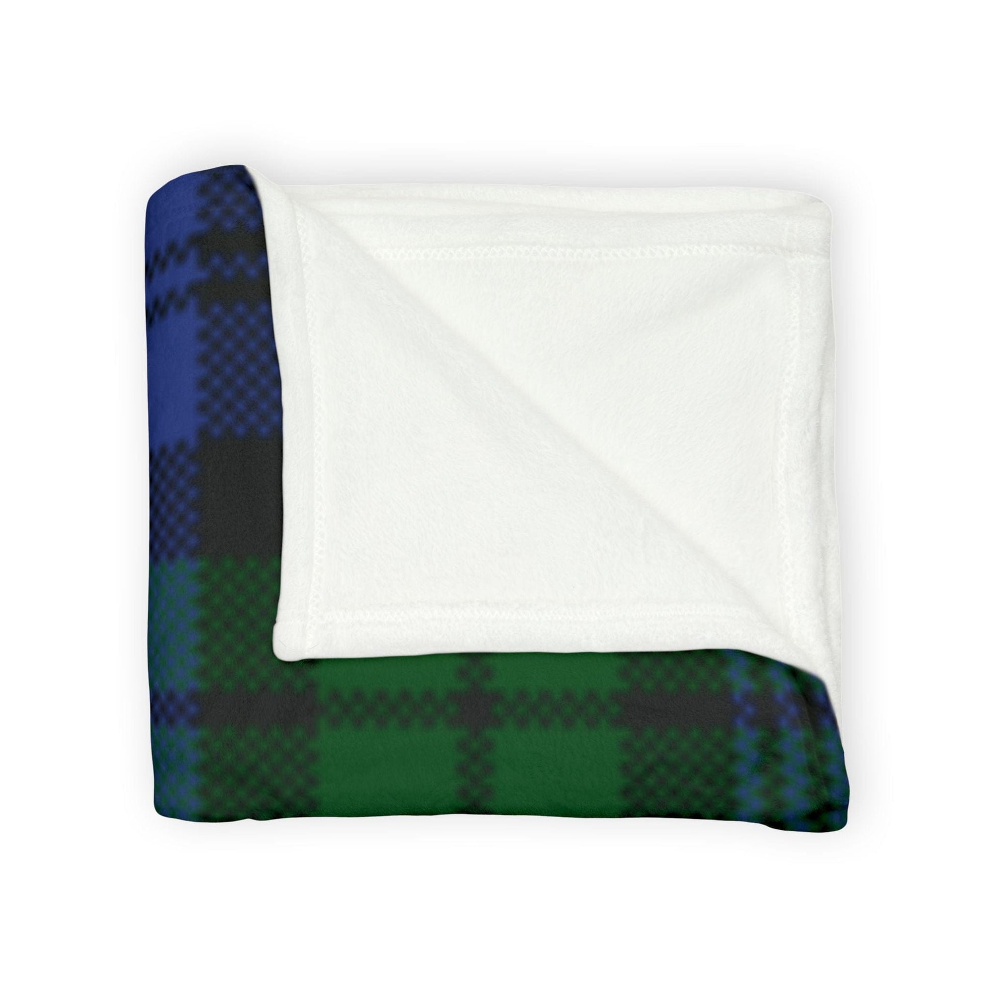 Home Decor Clan Campbell Tartan Crest Blanket - Soft Tartan Fleece, 3 Sizes Available