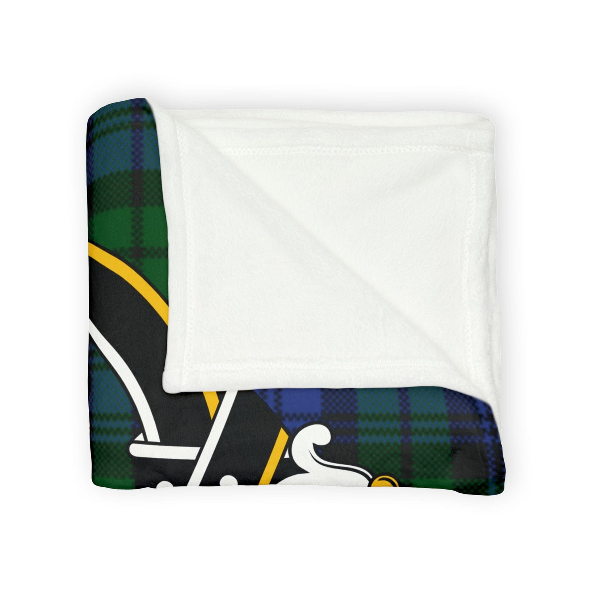 Home Decor Clan Campbell Tartan Crest Blanket - Soft Tartan Fleece, 3 Sizes Available