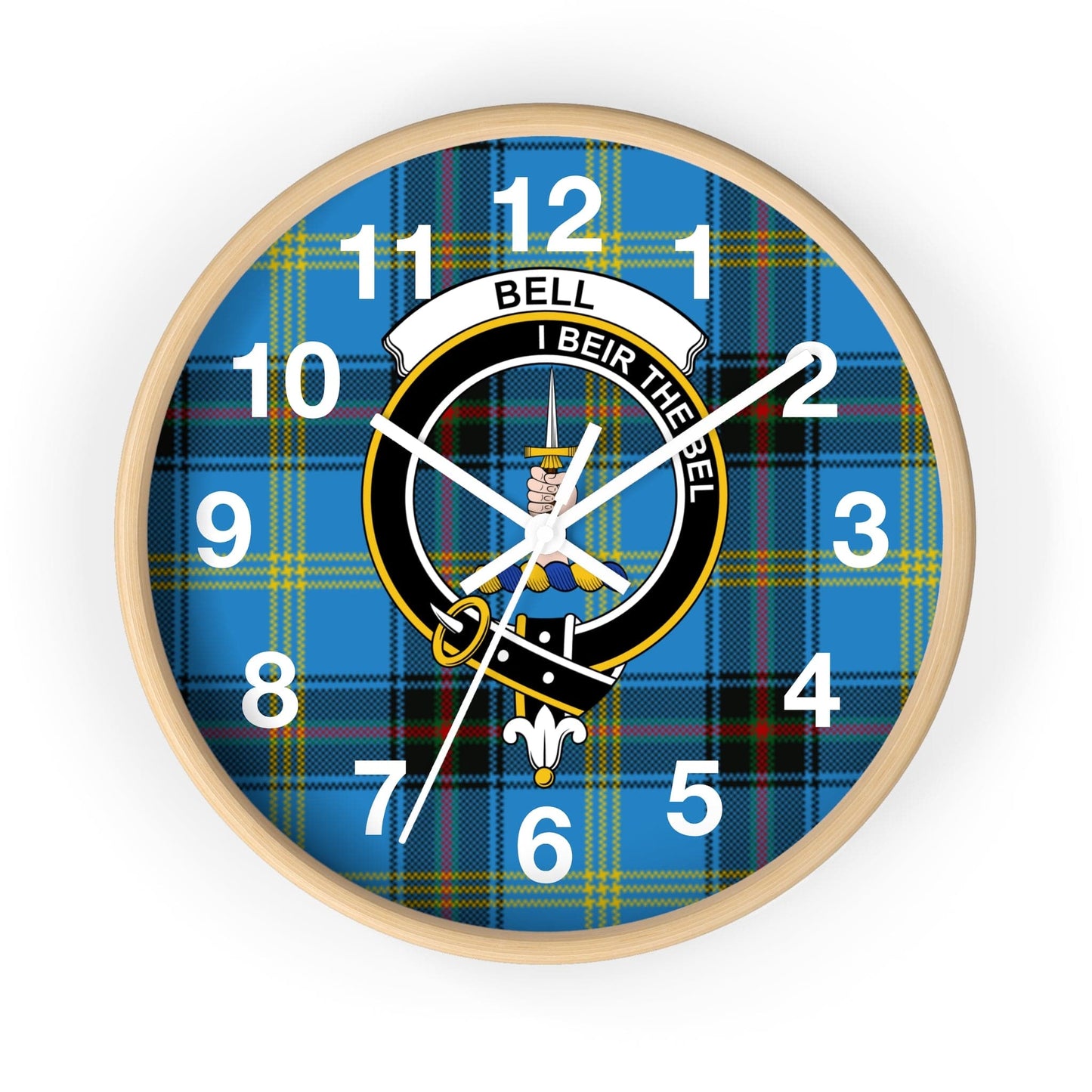 Home Decor Personalized Scottish Clan Round Clock, Choose Any Scottish Clan