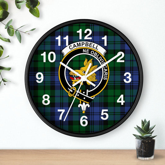 Home Decor Personalized Scottish Clan Round Clock, Choose Any Scottish Clan