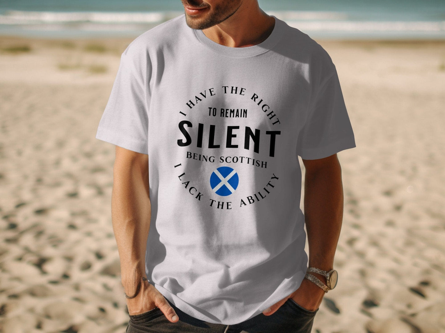 I Have the Right to Remain Silent Scottish T-Shirt