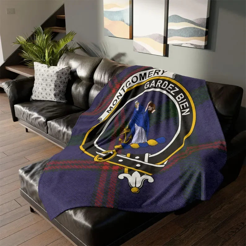 Choose Any Scottish Clan Crest Tartan Blanket
