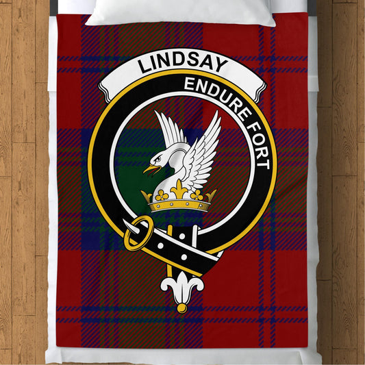 Lindsay Endure Fort Scottish Clan Tartan Blanket